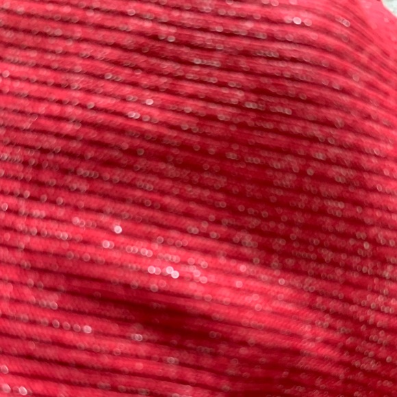 Denim & Company Red Metallic Top Size XXS New Never Worn - Picture 6 of 6